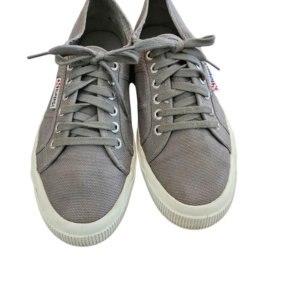 Superga Cotu Gray Cotton Canvas Sneaker - Picture 4 of 10